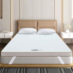 Surmatelas BedStory 7.5 cm avec mousse à mémoire de forme infusée de gel et couche de mousse haute résilience, offrant un bon compromis pour un matelas trop ferme.